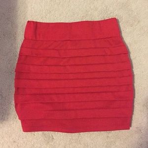 Red Tight Mini Skirt from Wet Seal