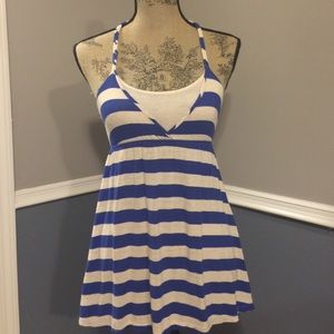 💥Never Worn💥 Stripped Braided Straps Lace Back!