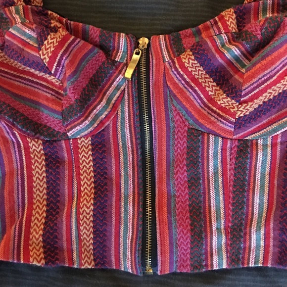 Multi-Color Crop Top - Picture 2 of 3