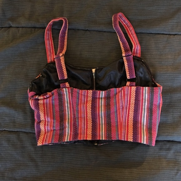 Multi-Color Crop Top - Picture 3 of 3