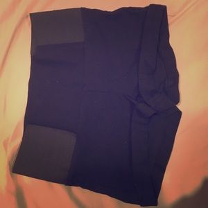 High waisted black shorts