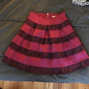 Black/Fuchsia Skirt