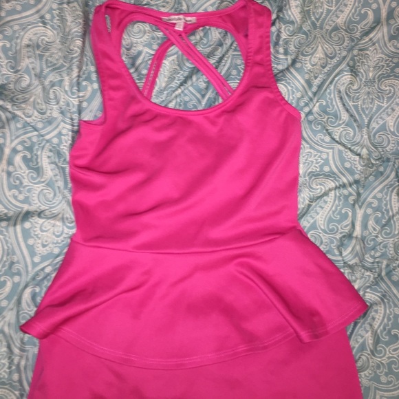 HEART CROSS BACK RUFFEL  DRESS