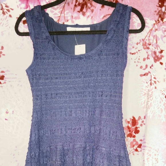 NWT Max Studio navy blue lace dress