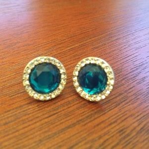 Banana Republic green & gold earrings-never worn!