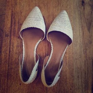 Madewell d'Orsay flat in snake spot. Like new.