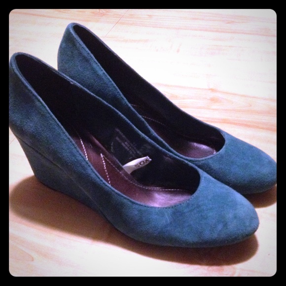Teal Suede Wedge- Merona