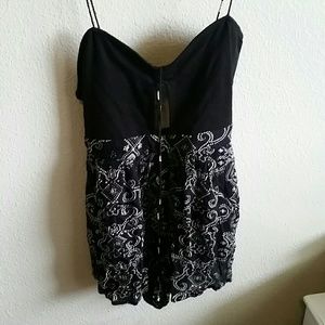 Black & white romper