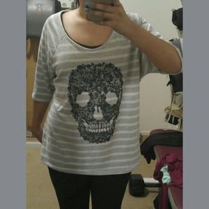 Plus size skull shirt