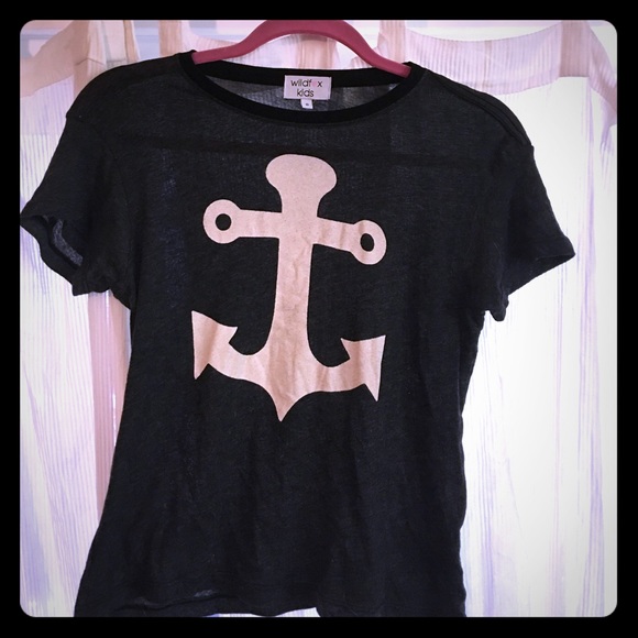 Grey Wildfox anchor ringer tee - Picture 1 of 2