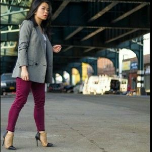 Tan and Black Color Block Booties