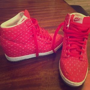 Red Nike Sneaker Wedges