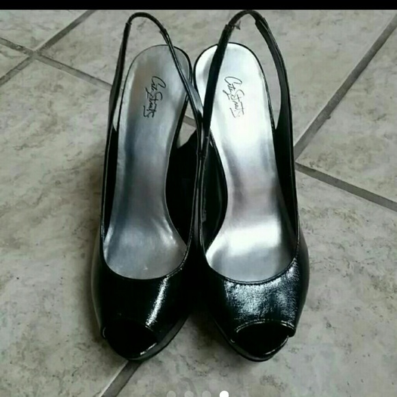 Beautiful black sling back shoes