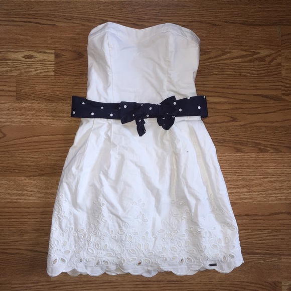 Hollister Strapless White Dress