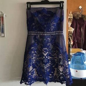 Akira royal blue bodycon dress