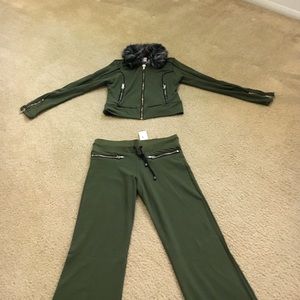 Large Beach Bunny Army Green Track Suit