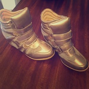 Sneaker Wedges Metallic