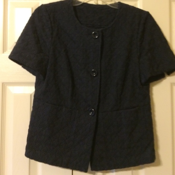 Ann Taylor navy blue suit "Jackie O look"!