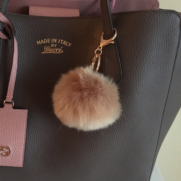 Pom pom Handbag charm key ring👛