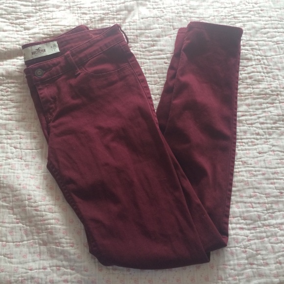 Maroon Hollister Jeans