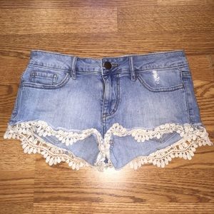 Pacsun Crochet Trim Shorts