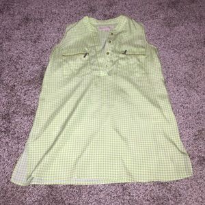 MICHAEL KORS GINGHAM BLOUSE BARELY WORN SIZE S🎀