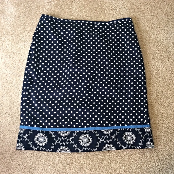 Flash Sale 20% off!  LOFT Polka Dot Pencil Skirt