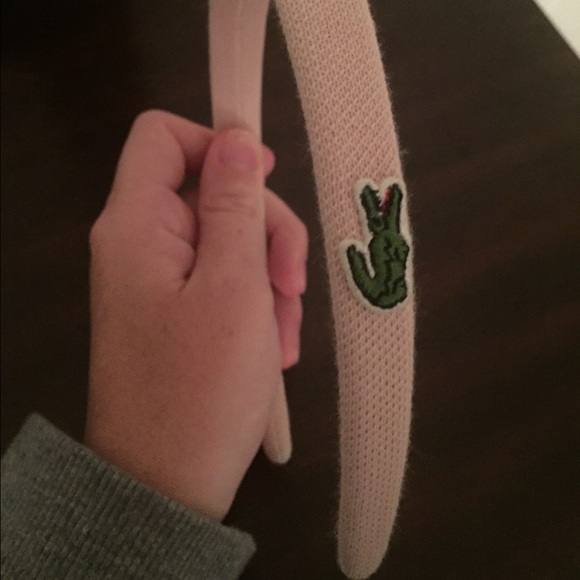 Pink Lacoste headband
