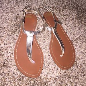 RALPH LAUREN GOLD SANDALS SIZE 8
