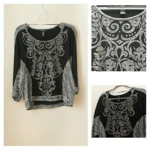 Style & Co thin blouse studded