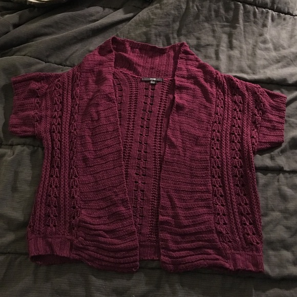 Purple Short Sleeve Sweater
