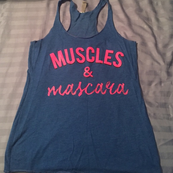 Blue gym tank