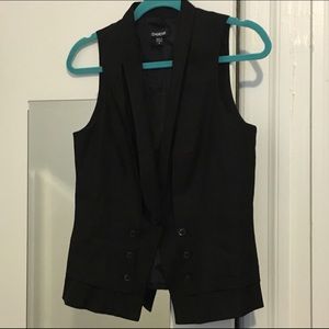 Work appropriate black double breasted Bebe vest