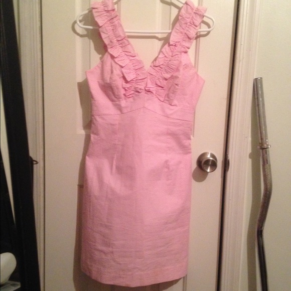 Lilly Pulitzer Pink Seersucker Dress