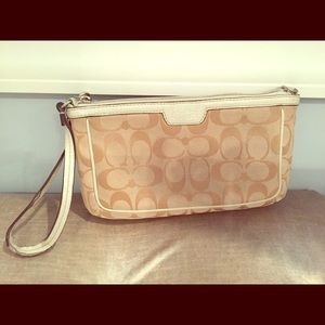 Coach wristlet-super clean fabric!
