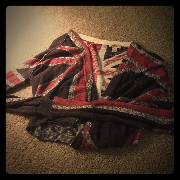 British Flag Cropped Sweater