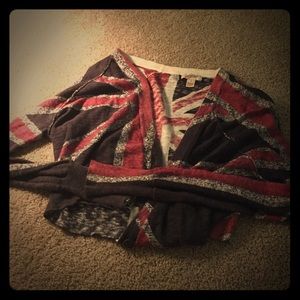 British Flag Cropped Sweater