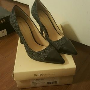 BCBG Herringbone high heels