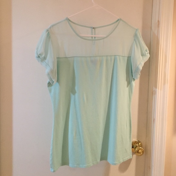 Express blouse, mint green, large.