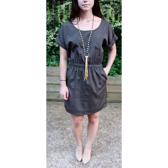 Olive green dress