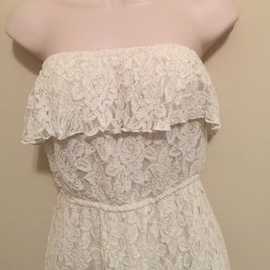 Flirty Jessica Simpson lace strapless dress