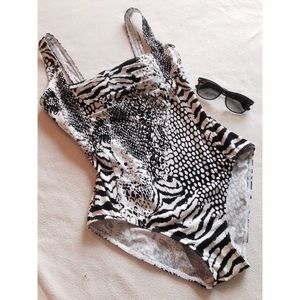 Calvin Klein Animal Print One-Piece Swimsuit
