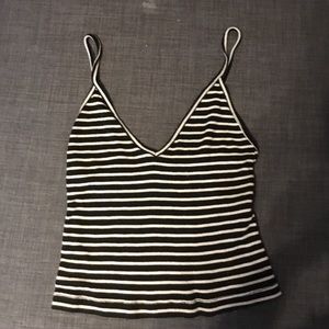 Brandy Melville black and white striped tank