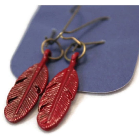 Boho feather earrings