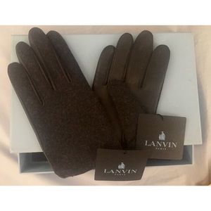 LANVIN New  Cashmere Nappa Lambskin Men's Gloves