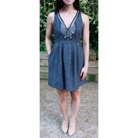 Urban Outfitters tweed/embellished cocktail dress