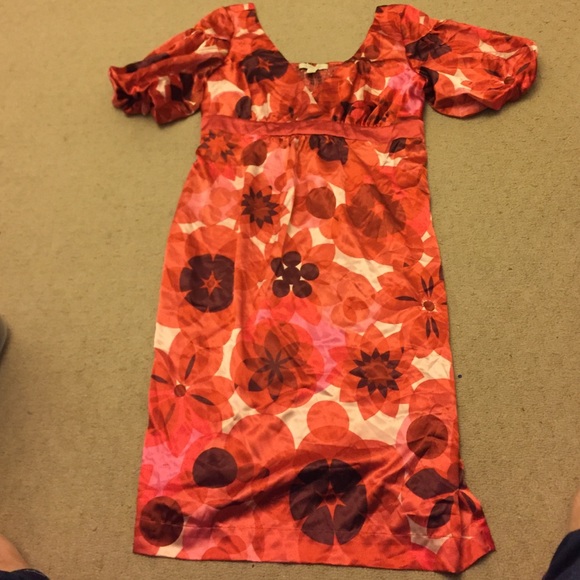 Really cute red satin dress