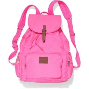 VS PINK Neon Pink Rucksack Backpack