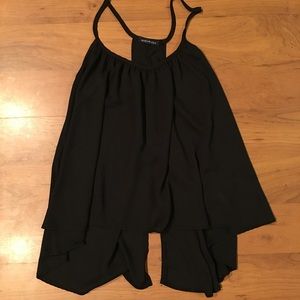 Basil and Lola Black chiffon tank