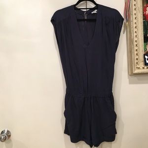 Blue romper, opens in the back